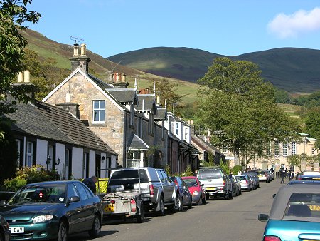Cairnpark Street, with Dollar Academy and the Ochils
