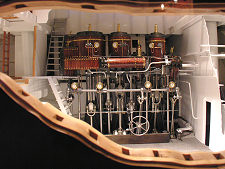 Cutaway Model Showing Engine