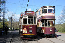 Two of Beamish's Trams
