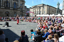 Street Performer and Crowd