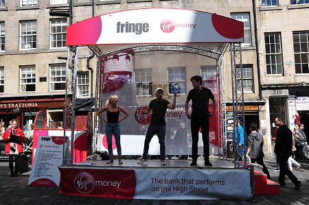 Street Performance, Before the Crowds Have Gathered