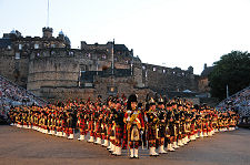 The Massed Pipes and Drums...