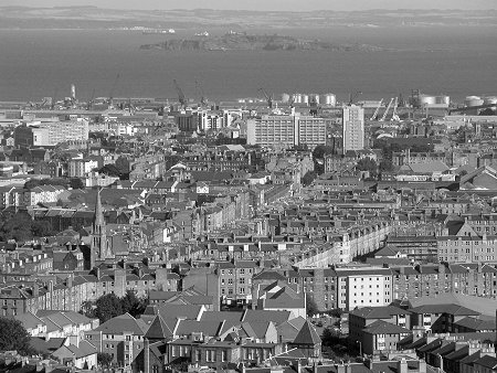Leith & the River Forth from Calton Hill