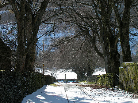 View Down the Lane from the Kirk to the War Memorial
