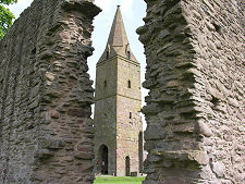 Tower Seen Through Cloister Wall