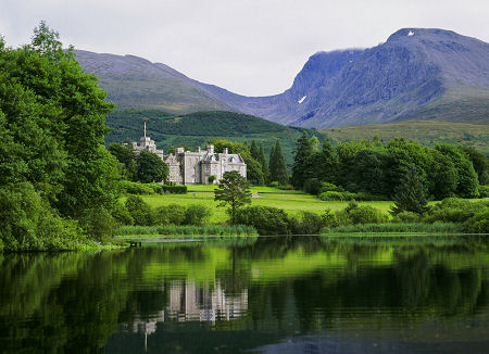 Inverlochy Castle Hotel with Ben Nevis in the Background