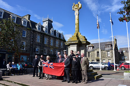 Saltoun Square and Mercat Cross on Merchant Navy Day