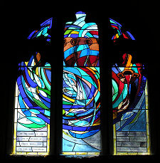 Stained Glass in the Strathmore Aisle