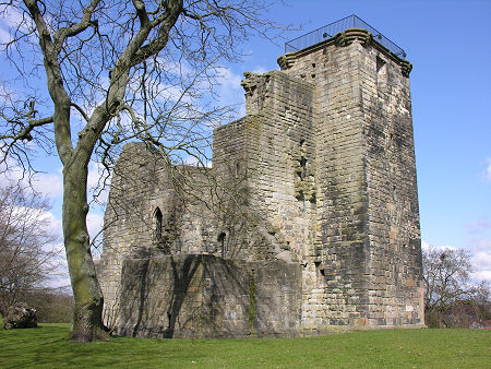 Crookston Castle from the South-East