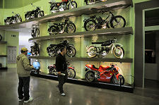 Wall of Motorcycles