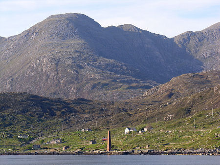 Old Whaling Station at Bunabhainneadar with the North Harris Mountains Beyond