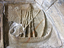 Ship Carving on Tomb