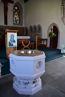 The Font and Pulpit