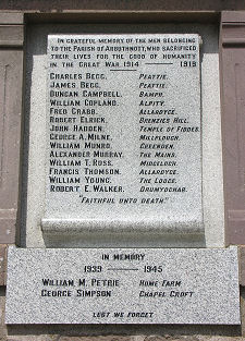 War Memorial on Village Hall