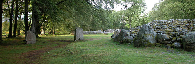 The Clava Cairns Seen from the South-West