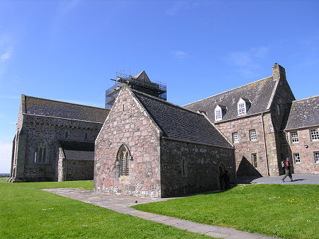 The Michael Chapel in the Foreground, with Iona Abbey Beyond 