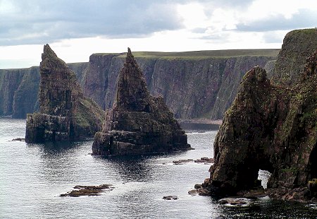 Thirle Door and the Stacks of Duncansby.