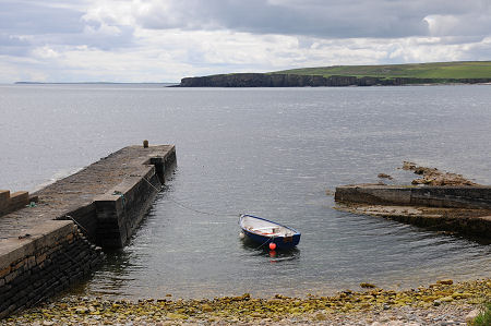 The Pier at Skirza with Freswick Bay in the Background
