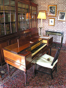 Square Piano in the Library