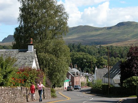 Killearn Main Street, with the Campsie Fells Beyond