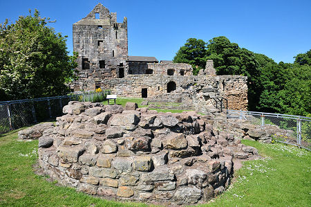 Ravenscraig Castle Seen from the Promontory