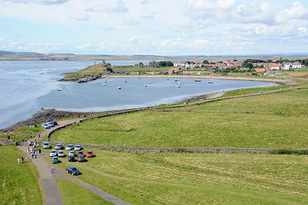 Looking Towards the Village and Harbour from Lindisfarne Castle