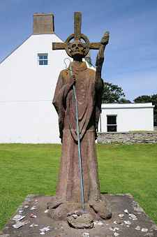 Statue of St Cuthbert North of Priory
