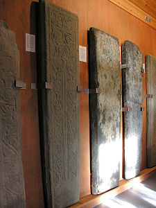 A Line of Grave Slabs