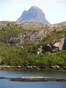 Suilven Seen from the Road to Achmelvich