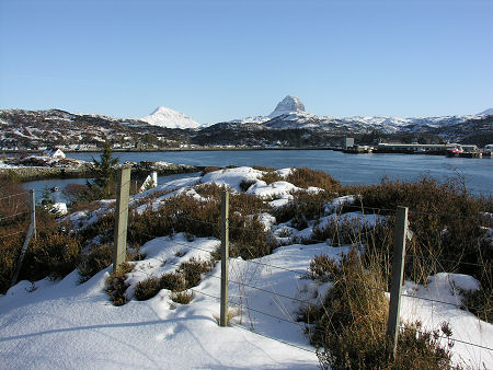View Over Lochinver with Canisp and Suilven in the Background