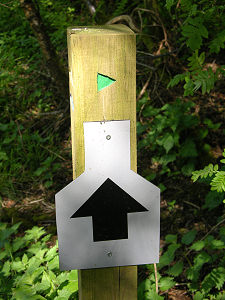 Direction Signs to Church in Park