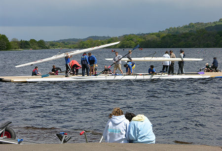 Rowing on Castle Semple Loch