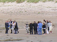 Beach Wedding on a Windy Day