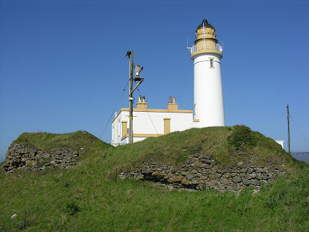 Turnberry Lighthouse, with Castle Remains in the Foreground