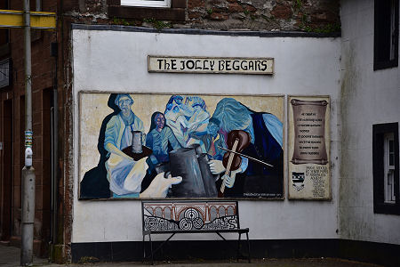 The Jolly Beggars Mural Outside Poosie Nansie's