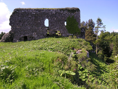 The Main Surviving Wall of the Castle, and the Drop to the North-East