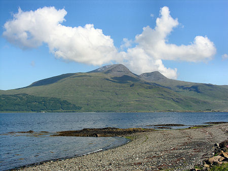 Ben More, Complete with its Own Weather System,  Seen from Pennyghael Across Loch Scridain