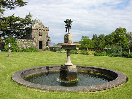 The Fountain Terrace, with a Glimpse of Duart Castle in the Distance
