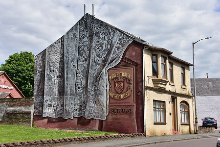 Lace and Town Crest Mural