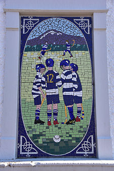 Shinty Mural on Hall