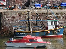Boats in Pennan Harbour