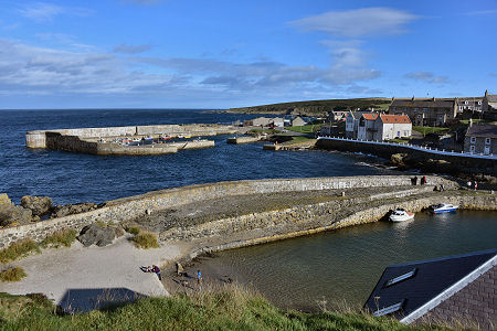 Portsoy and its Harbours from the West
