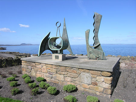 Sculpture by Leslie Frank Chorley: with Arthur's Seat in the Distance