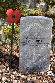 Private A.C. Rust, Died 1942