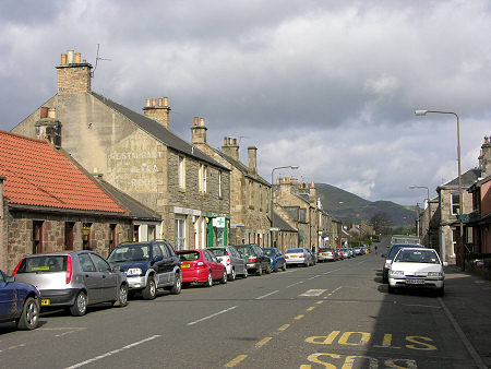 Main Street, Roslin, with the Pentland Hills in the Background