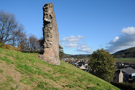 Rothes Castle with Rothes in the Background