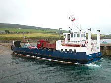 Arriving at Rousay
