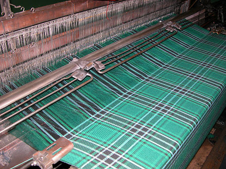 Another View of the Undiscovered Scotland Tartan Emerging from the Loom