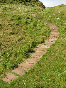 Steps Up to Columba's Footprints