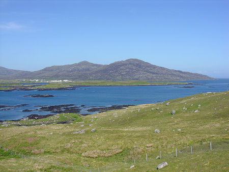 Looking North Across the Mouth of Loch Boisdale, with Lochboisdale in Distant View